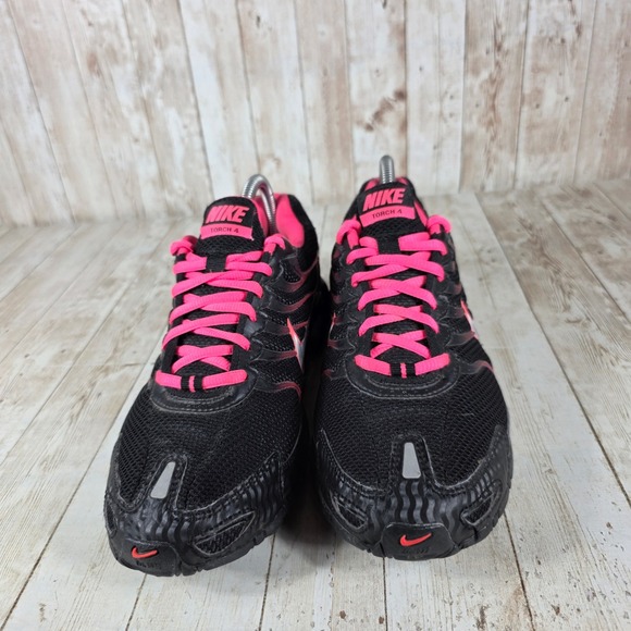 Nike Air Torch 4 Running Shoes Black Pink Silver‎ Womens Size 9 Sneakers - Picture 4 of 8